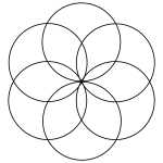 Logo aus Kreisen, die eine Blume formen
